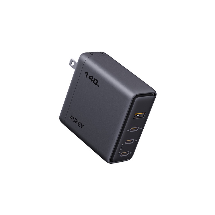 iPhone 17 快充充電器怎麼選?PD快充充電器推薦【2026最新】 8 AUKEY Comet Mix 4 140W(PA-C6)Type-C 氮化鎵 四孔 PD 快充充電器