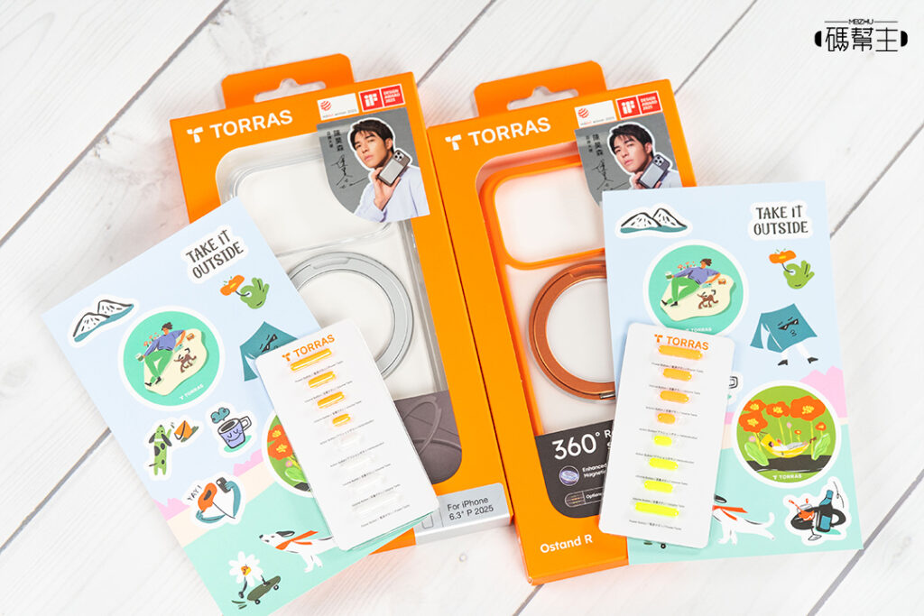 TORRAS Ostand R 內容物 包含貼紙和可替換按鍵