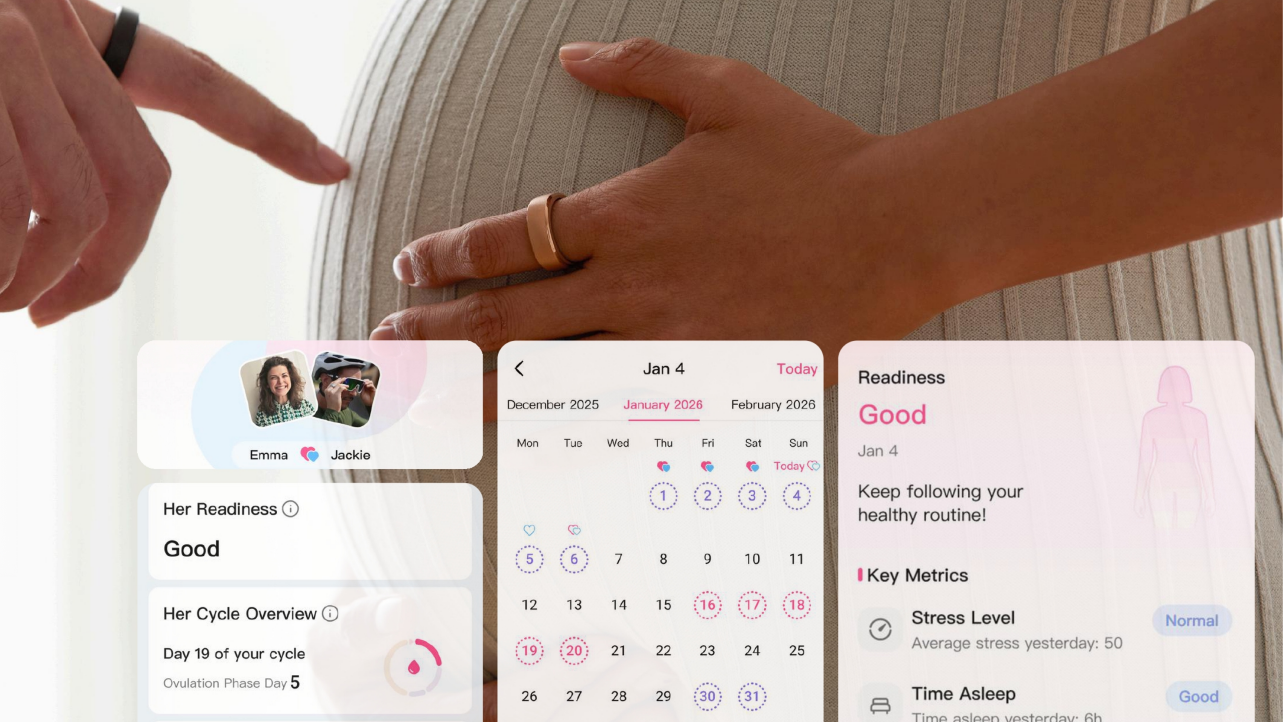 RingConn Gen3 智慧戒指可以記錄女性生理週期